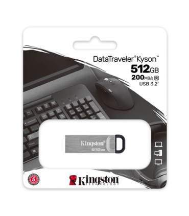 Kingston USB Flash Drive DataTraveler Kyson 512 GB Type-A USB 3.2 Gen 1 Silver