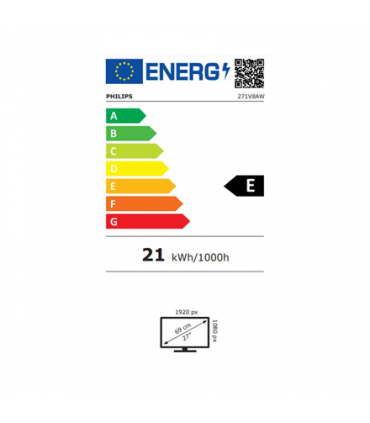 Philips monitor 27" FHD, valge 271V8AW/00