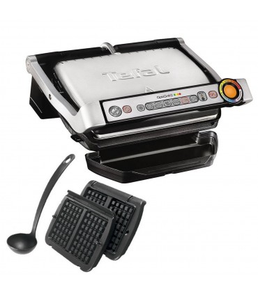 Tefal GC716D Optigrill+, vahvliplaadid, inox
