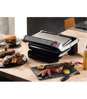 Tefal GC716D Optigrill+, vahvliplaadid, inox