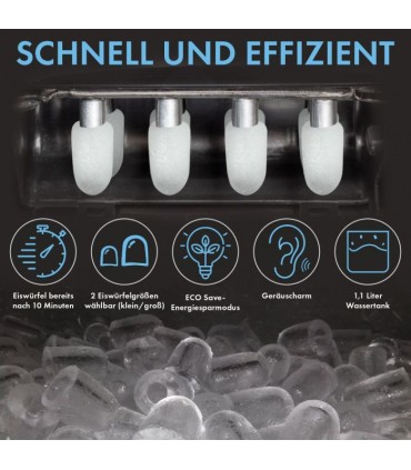 Clatronic EWB3798 jääkuubikute valmistaja, must