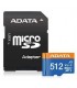 Adata Memory Micro SDXC 512GB W/AD./AUSDX512GUICL10A1-RA1