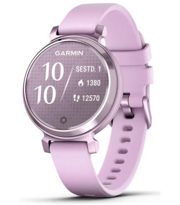 Garmin Lily 2 Sport, 35 mm, lilla metallik, lilla silikoonrihm