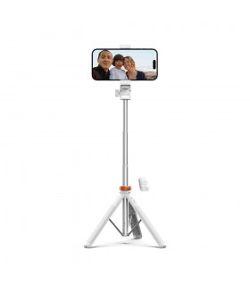 Tech-Protect statiiv-käsistatiiv Selfie Stick Tripod L03S, valge