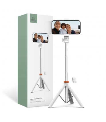 Tech-Protect statiiv-käsistatiiv Selfie Stick Tripod L03S, valge