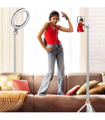 Tech-Protect statiiv-käsistatiiv Selfie Stick Tripod L03S, valge