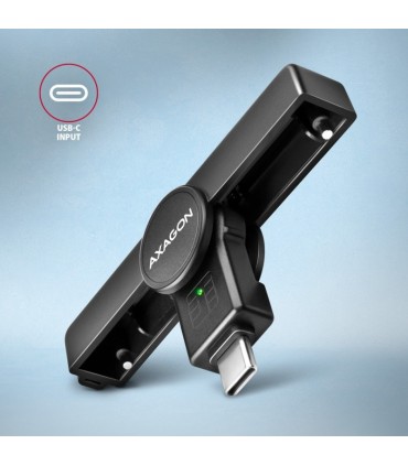 Axagon ID-kaardi lugeja USB-C, must