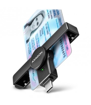 Axagon ID-kaardi lugeja USB-C, must