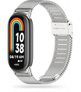 Tech-Protect kellarihm MilaneseBand Xiaomi Smart Band 8, hõbedane