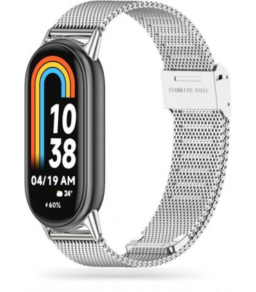 Tech-Protect kellarihm MilaneseBand Xiaomi Smart Band 8, hõbedane