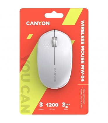 Canyon MW-04 1200dpi Bluetooth hiir, valge