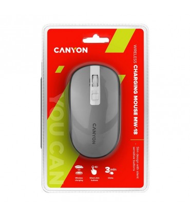 Canyon juhtmevaba laetav hiir, vaiksed nupud, tumehall