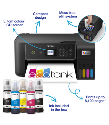 Epson EcoTank L3280 Inkjet Colour A4 Wi-Fi Black