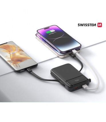 Swissten MagSafe akupank 10000 mAh koos juhtmetega