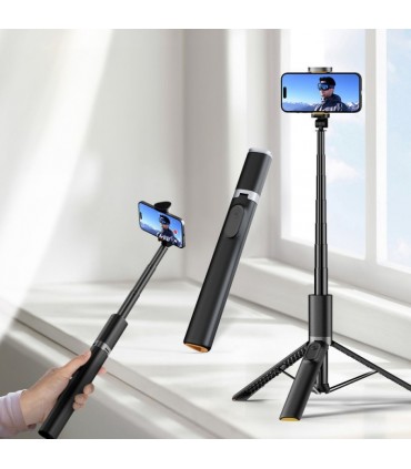 Tech-Protect statiiv-käsistatiiv Selfie Stick Tripod L08S, must