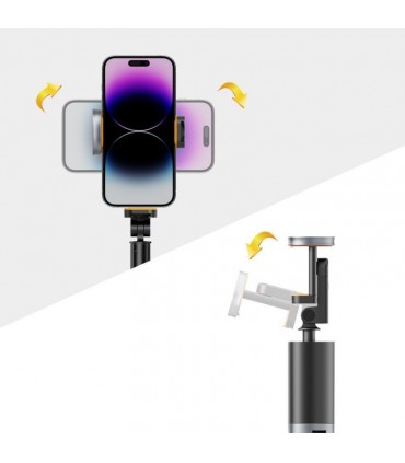 Tech-Protect statiiv-käsistatiiv Selfie Stick Tripod L08S, must