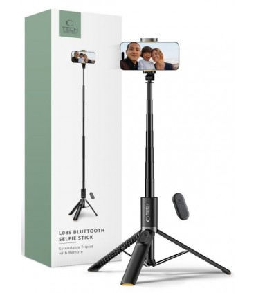 Tech-Protect statiiv-käsistatiiv Selfie Stick Tripod L08S, must