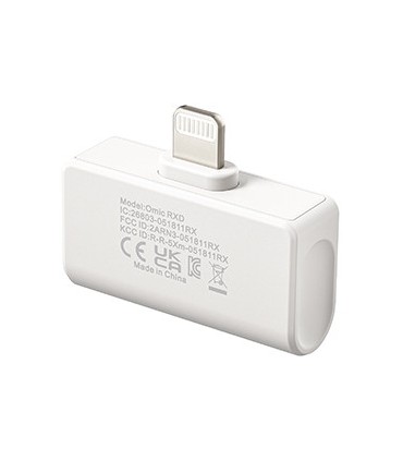 Boya juhtmevaba mikrofon Omic Wireless Lightning, valge