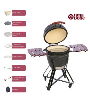 TunaBone Kamado classic 21" grill, size M, dark grey