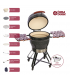 TunaBone Kamado Pro 22" grill, size M, dark grey