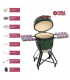 TunaBone Kamado classic 21" grill, size M, green
