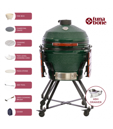 TunaBone Kamado Pro 24" grill, size L, green