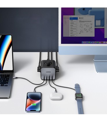 Ugreen Diginest pikendusjuhe 1,8m USB-C ja USB-A laadijatega 65W