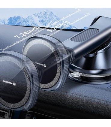 Swissten juhtmevaba laadijaga magnetiga autohoidik aknale/armatuurile