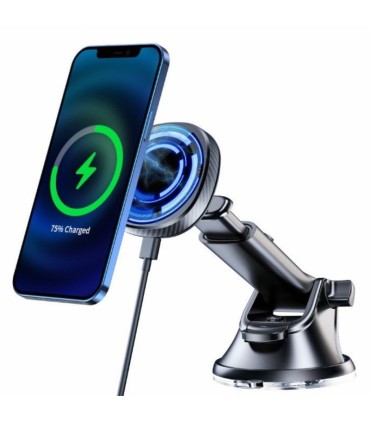 Swissten juhtmevaba laadijaga magnetiga autohoidik aknale/armatuurile