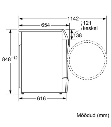 Bosch WNC254A0SN kuivatiga