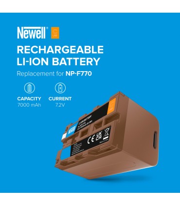 Newell aku Sony NP-F770 USB-C
