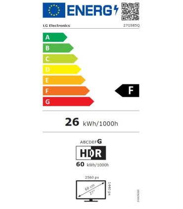 LG UltraGear monitor 27" QHD monitor, 27GS85Q-B