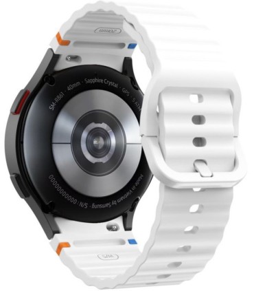 Tech-Protect kellarihm Silicone Sport Samsung Galaxy Watch4/5/5 Pro/6/7/FE, valge