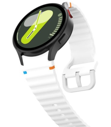 Tech-Protect kellarihm Silicone Sport Samsung Galaxy Watch4/5/5 Pro/6/7/FE, valge
