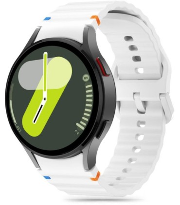 Tech-Protect kellarihm Silicone Sport Samsung Galaxy Watch4/5/5 Pro/6/7/FE, valge