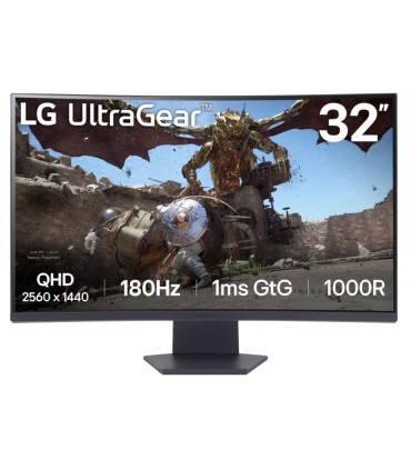 LG UltraGear nõgus monitor 32" QHD, 32GS60QC-B 