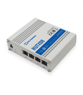 Teltonika Industrial Router  RUTX08 No Wi-Fi, 10/100/1000 Mbit/s, Ethernet LAN (RJ-45) ports 4, 1