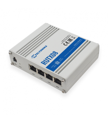 Teltonika Industrial Router  RUTX08 No Wi-Fi, 10/100/1000 Mbit/s, Ethernet LAN (RJ-45) ports 4, 1