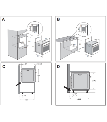 De Dietrich DOR4747B Integreeritav auruahi