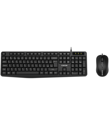 Canyon SET-1 juhtmega klaviatuuri ja hiire komplekt, ENG/RU