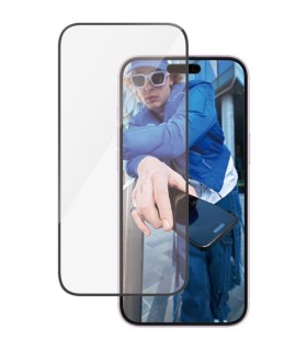 Panzerglass iPhone 16 Plus/15 Plus , musta äärega, Ultra-Wide Fit