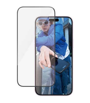 Panzerglass iPhone 16 Plus/15 Plus , musta äärega, Ultra-Wide Fit