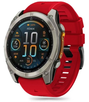 Tech-Protect kellarihm Silicone Garmin fenix 5X/5X Plus/6X/6X Pro/7X/8 51mm, punane