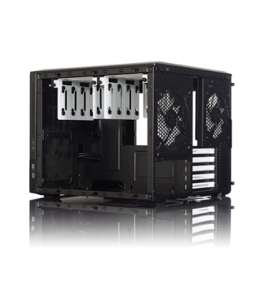 Fractal Design NODE 804 Side window, 2 - USB 3.0Audio in/outPower button with LED (white)HDD activity LED (white), Black, Micro