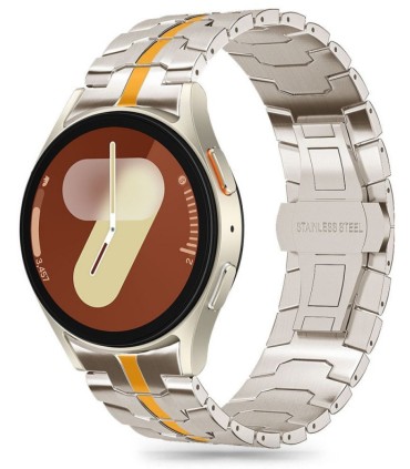 Tech-Protect kellarihm Stainless Samsung Galaxy Watch4/5/5 Pro/6/7/FE, titanium/orange