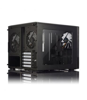 Fractal Design NODE 804 Side window, 2 - USB 3.0Audio in/outPower button with LED (white)HDD activity LED (white), Black, Micro