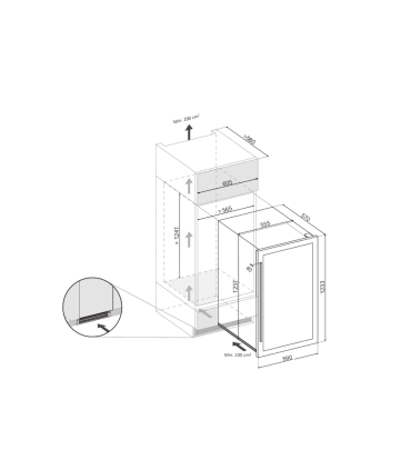 Dunavox DX-74.230DB integreeritav veinikülmik