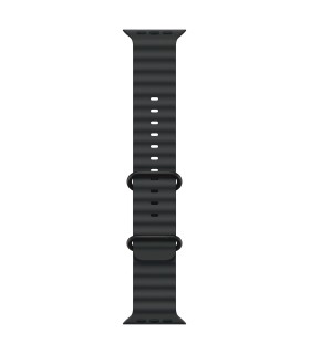 Apple 49mm Black Ocean Band - Natural Titanium Finish