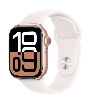 Apple Watch 10 GPS 42mm, roosa silikoonrihm- M/L