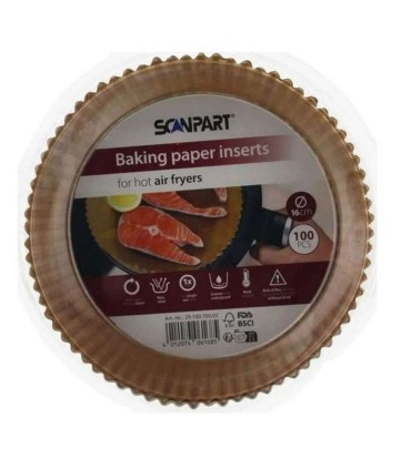 Scanpart küpsetuspaberid kuumaõhufritüürile 2910070002, ümar 16 cm, 100 tk
